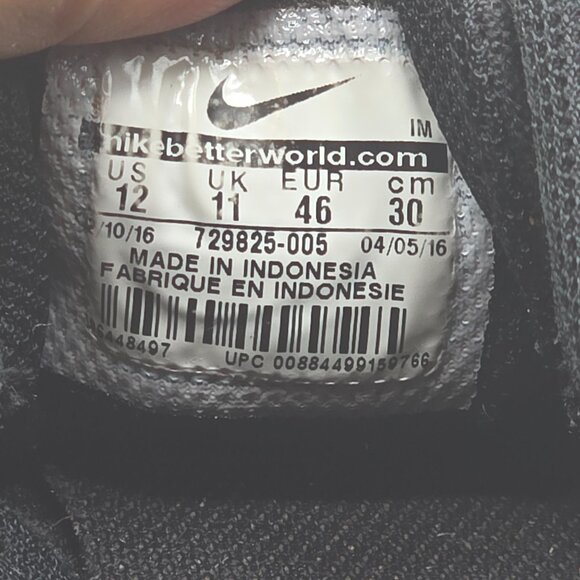 Nike SB Clutch Mens Size 12 Triple Black Skateboarding Shoes Casual Walking - Picture 6 of 15